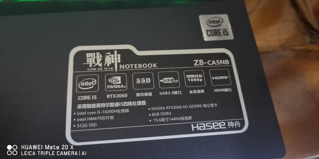 GAMMING LAPTOP HASEE Z8, Computers & Tech, Laptops & Notebooks on Carousell