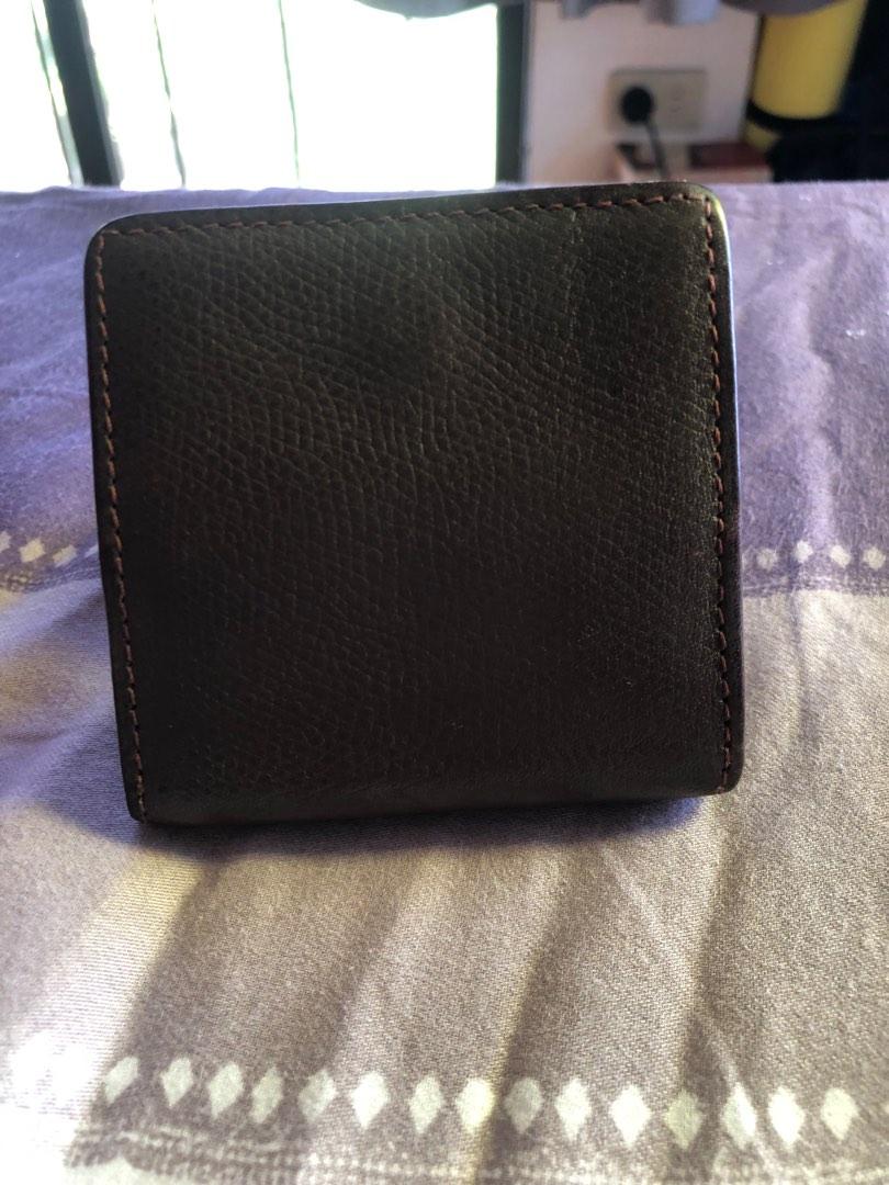 Helena Morpho leather skinny coin purse vintage antique leather