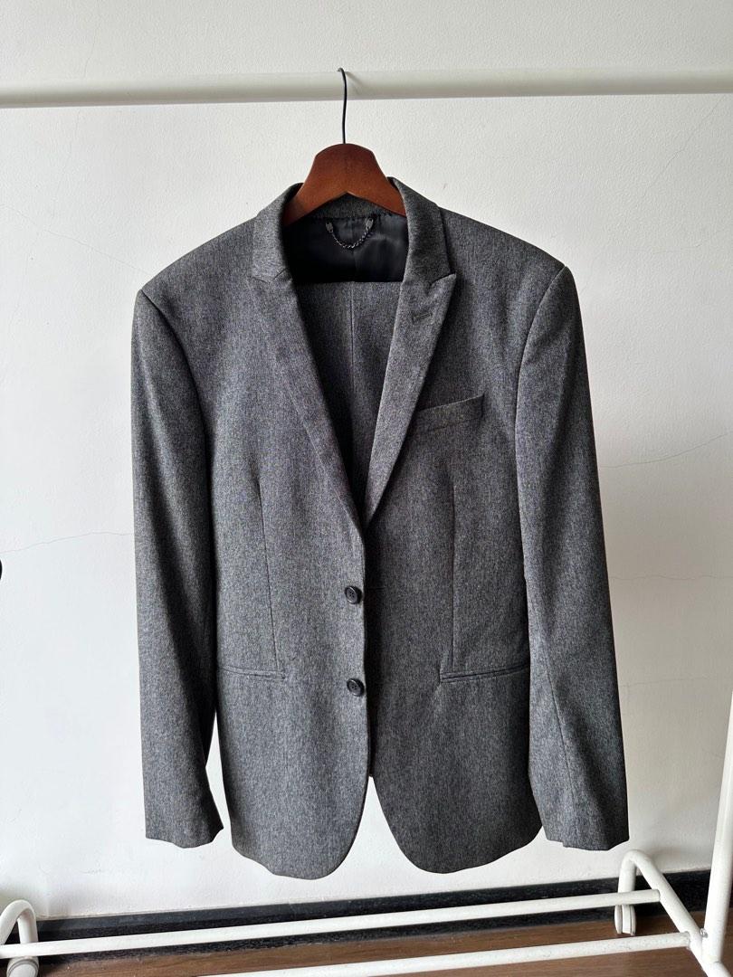 H&m grey suit new arrivals