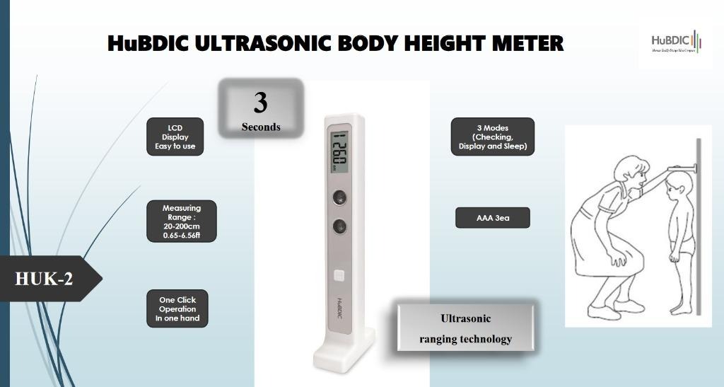 Rechargeable Height Tester For Kids Adults Handheld Body Height Meter ...