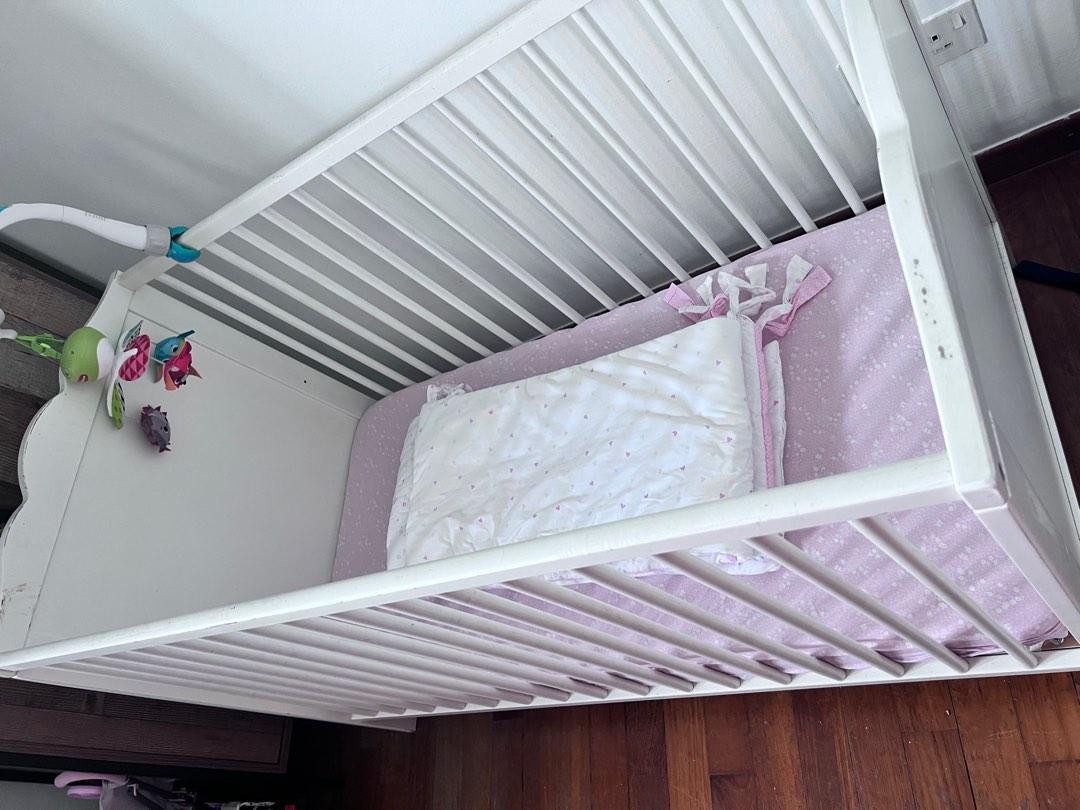Ikea Baby cot with mattress, Babies & Kids, Baby Nursery & Kids