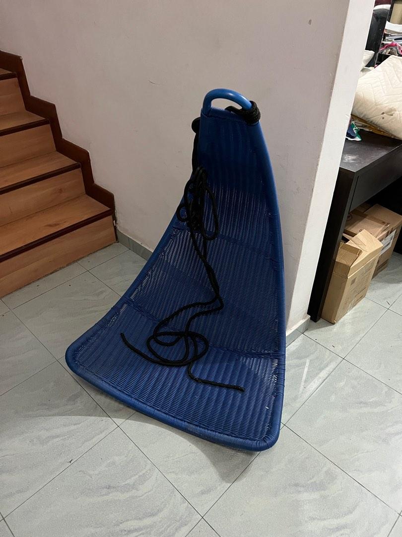 IKEA blue swing chair, Furniture & Home Living, Furniture, Chairs on
