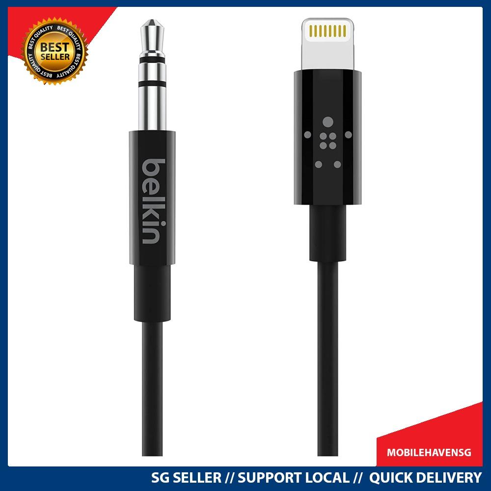 instock] Belkin AV10172bt03-BLK Audio Cable with Lightning