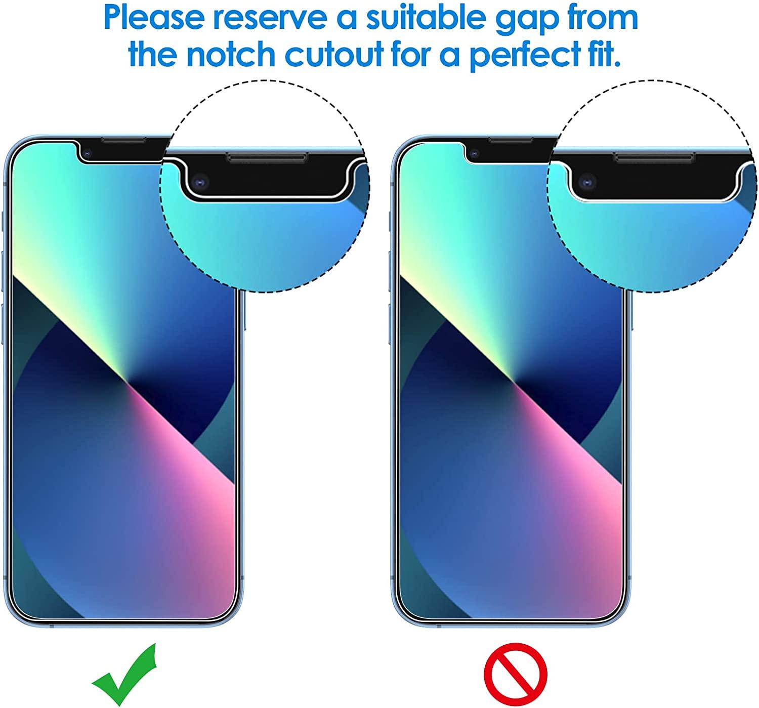 Jetech Privacy Full Coverage Screen Protector For IPhone 14 6.1-Inch With Camera Lens Protector, Anti-Spy Tempered Glass Film, 2-Pack Each