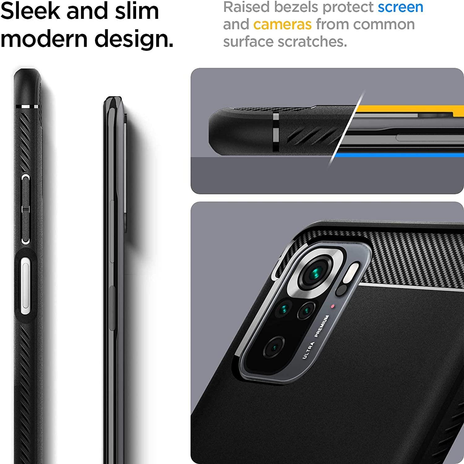 instock Spigen Compatible for Xiaomi Redmi Note 10 Case Rugged Armor Matte Black Mobile Phones Gadgets Mobile Gadget Accessories Cases Sleeves on Carousell