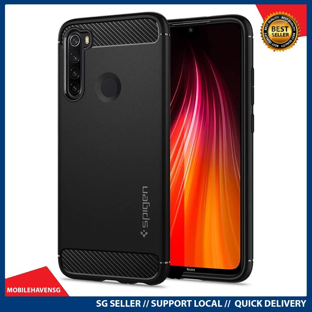 instock Spigen Compatible for Xiaomi Redmi Note 8 Case Rugged Armor Matte Black