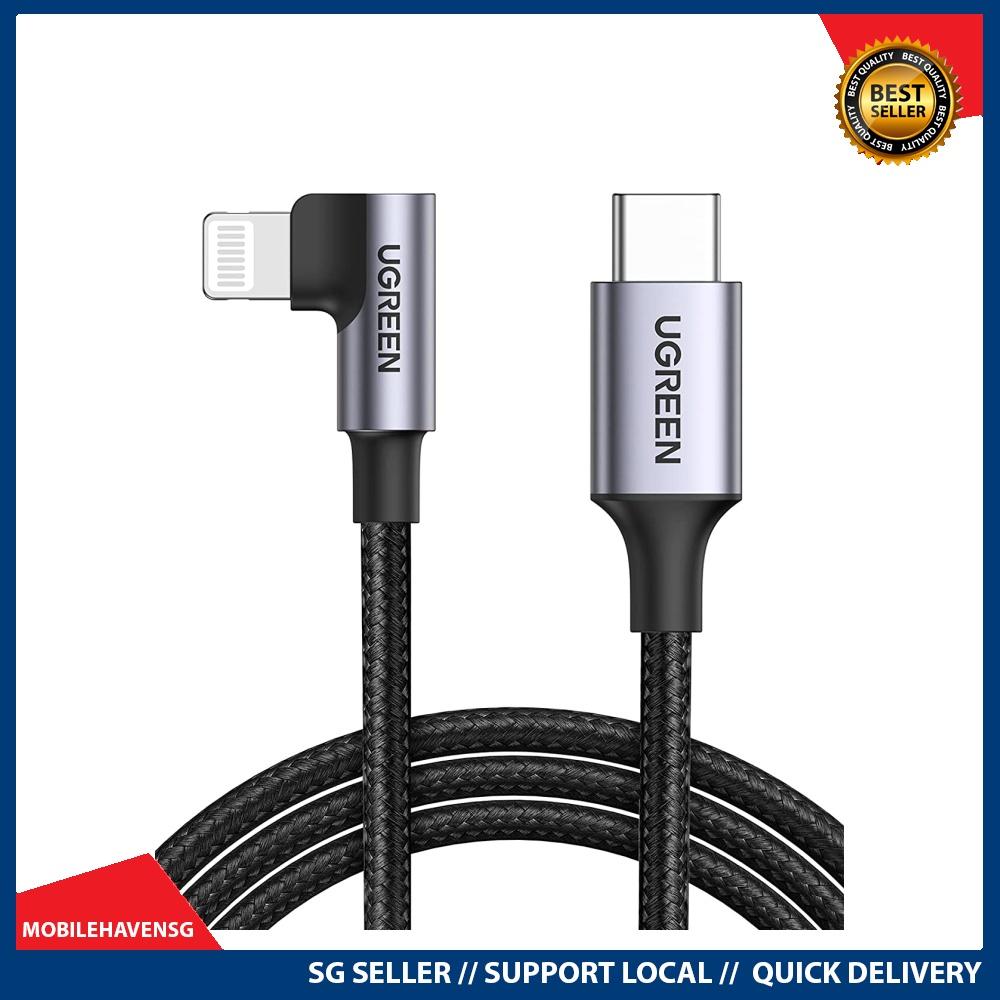 instock] UGREEN USB-C to Lightning Cable Right Angle 90 Degree [1M