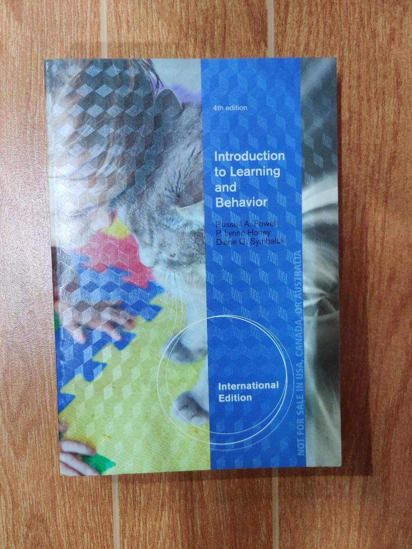 Introduction to learning and behavior 4th edition by powell honey