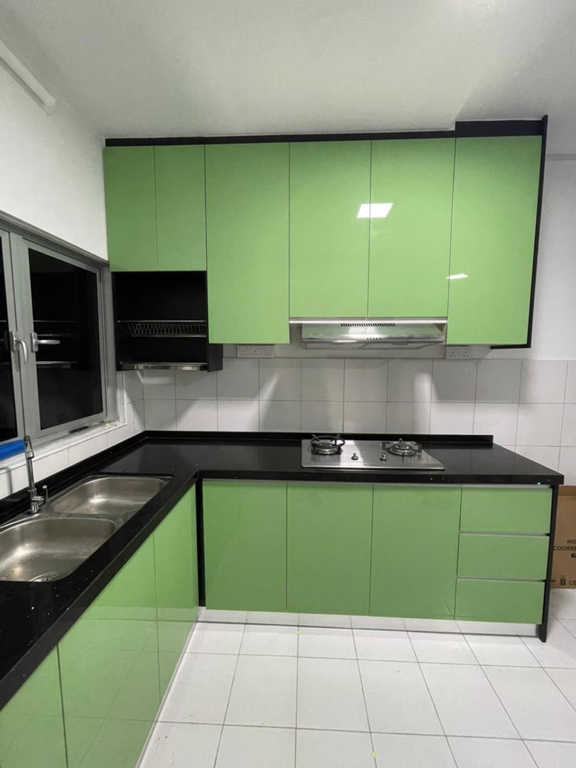 Kabinet dapur 4g store glass