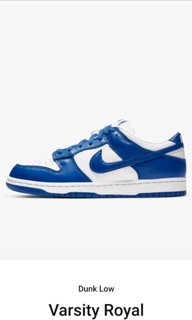 Nike dunk low hot sale kentucky varsity royal blue