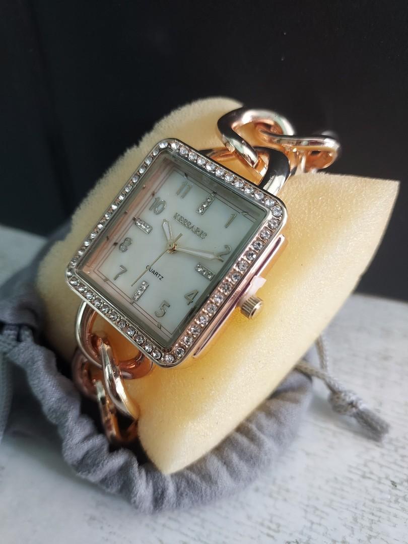 Kessaris, Silver Tone With Crystals, Womens, Watch - Etsy