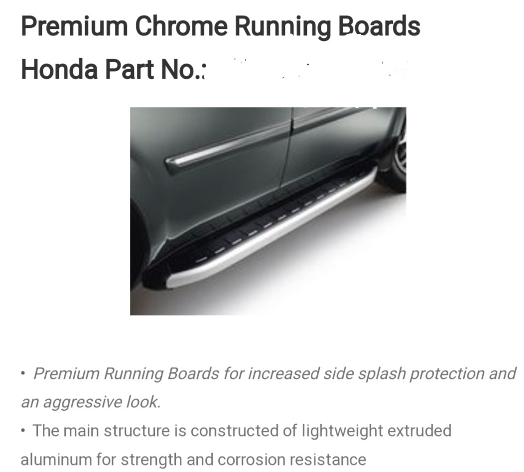 Kit, Side Step under spoiler Honda Pilot 20092015, Car Parts