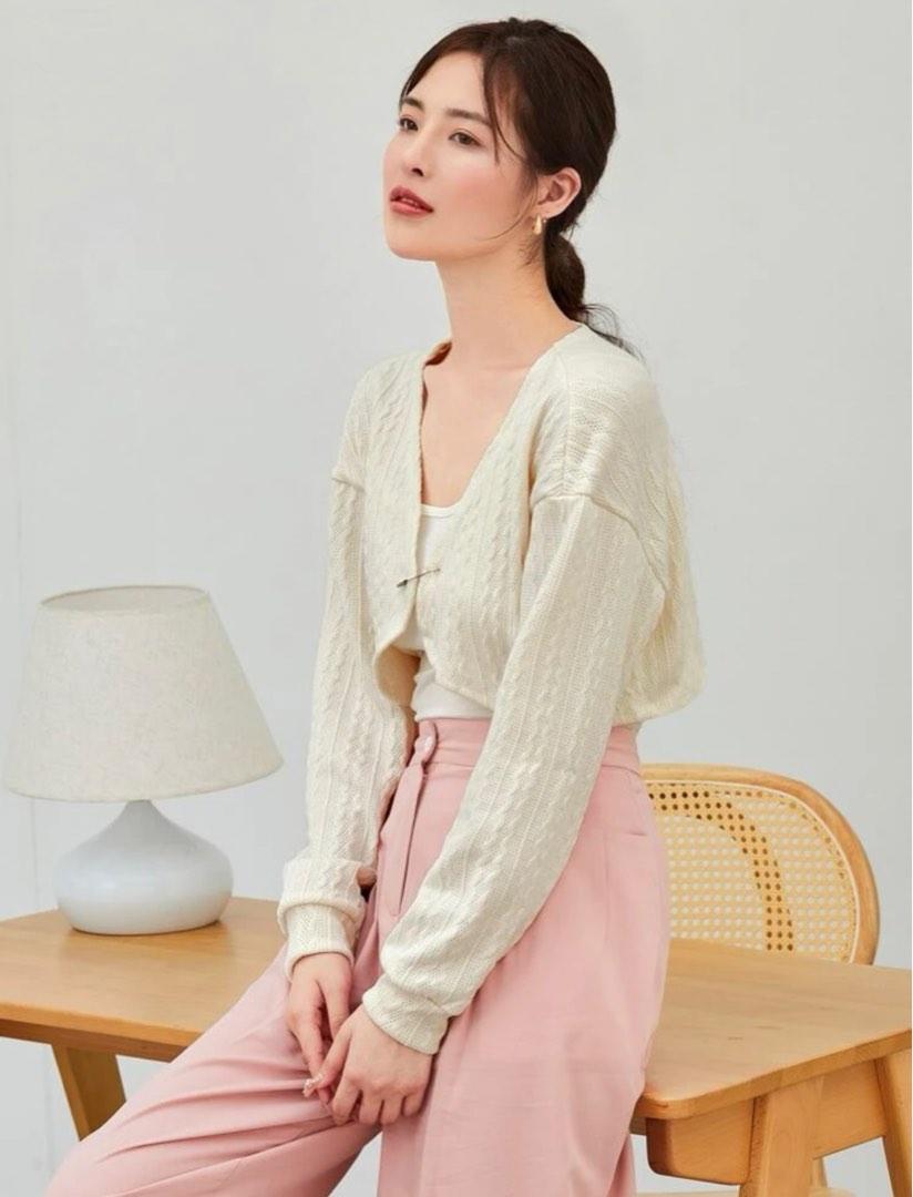White knit jacket outlet