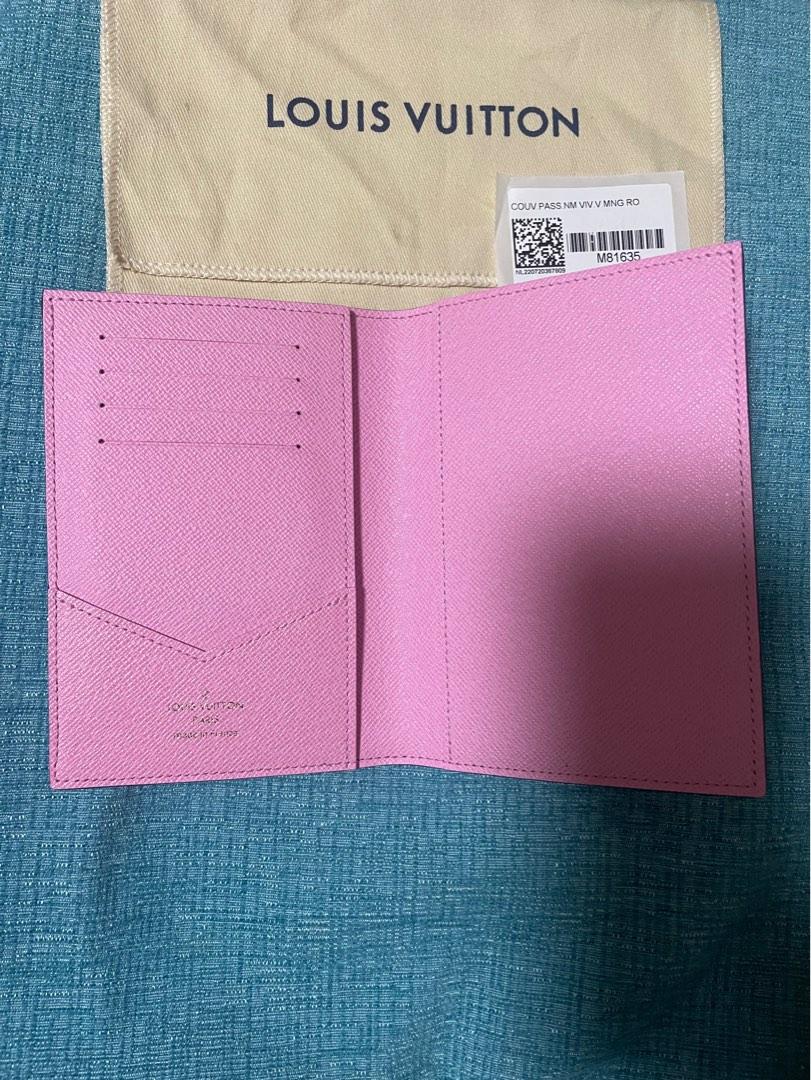Louis Vuitton M81635 Passport Cover, Pink, One Size