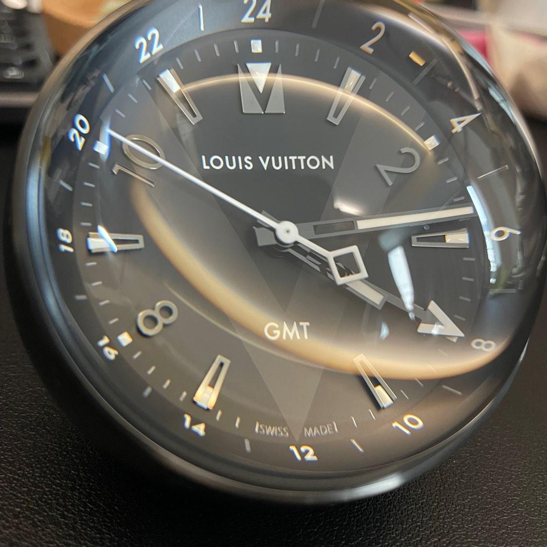 R.P $1,840) Louis Vuitton Table Clock QZ GMT