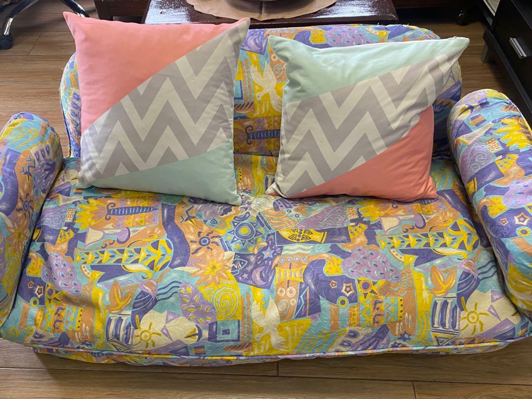 Lounge Folding Japanese Sofa Bed with FREE PILLOWS, Furniture & Home