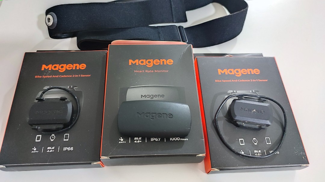 Magene Heart Rate Sensor + 2pcs Cadence/Speed Sensor, Sports Equipment