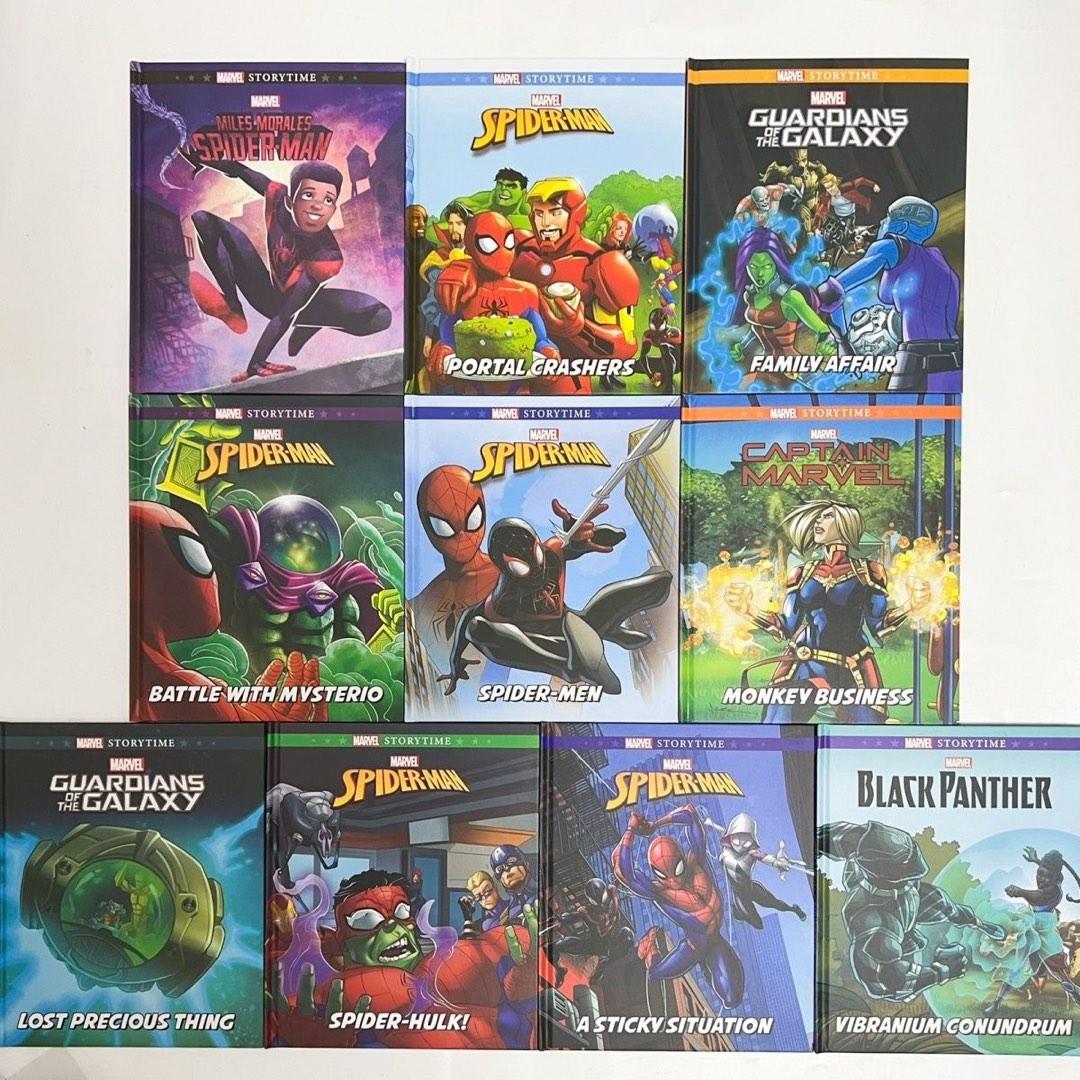 Marvel storytime library 20 books set young reader super hero story book  the avengers spider man captain America loki thor iron man ant man black 