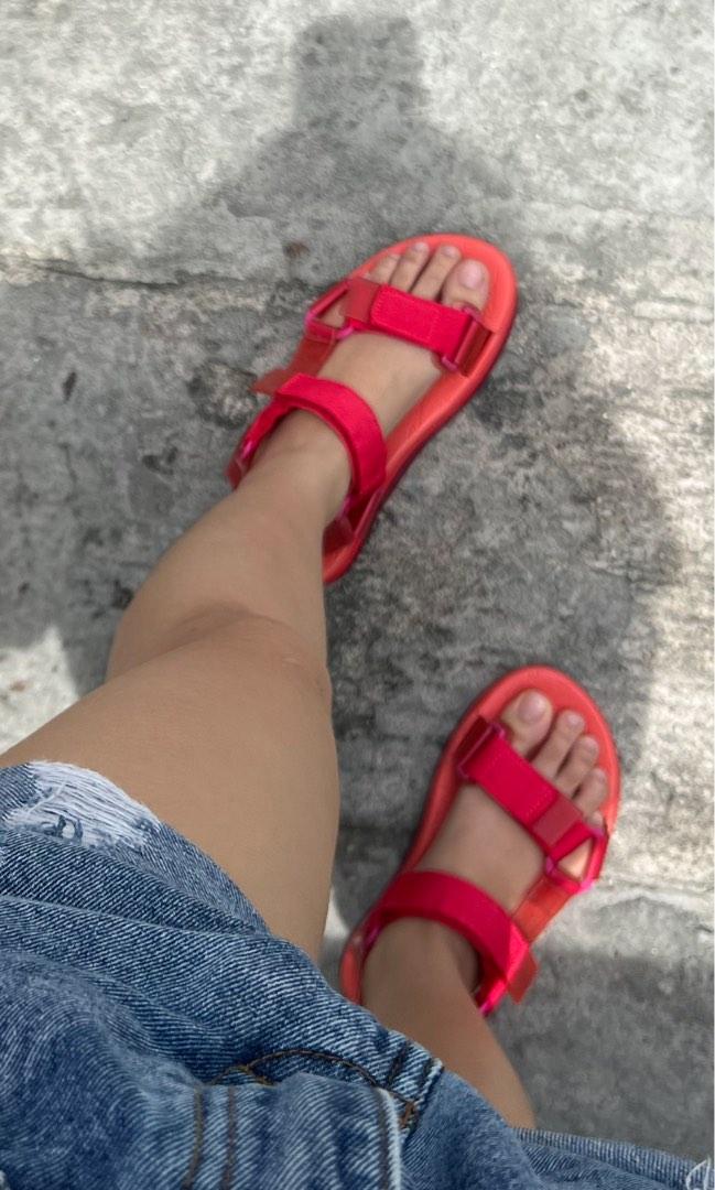 Red and pink clearance sandals