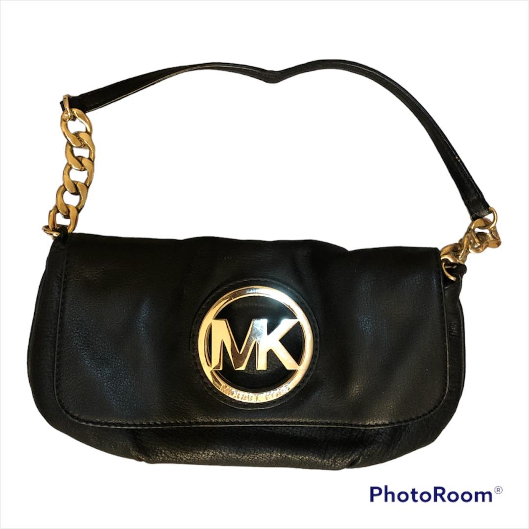 AUTHENTIC Michael Kors Rose Flap Shoulder Bag In Black With Gold Chain,  Luxury, Bags & Wallets on Carousell