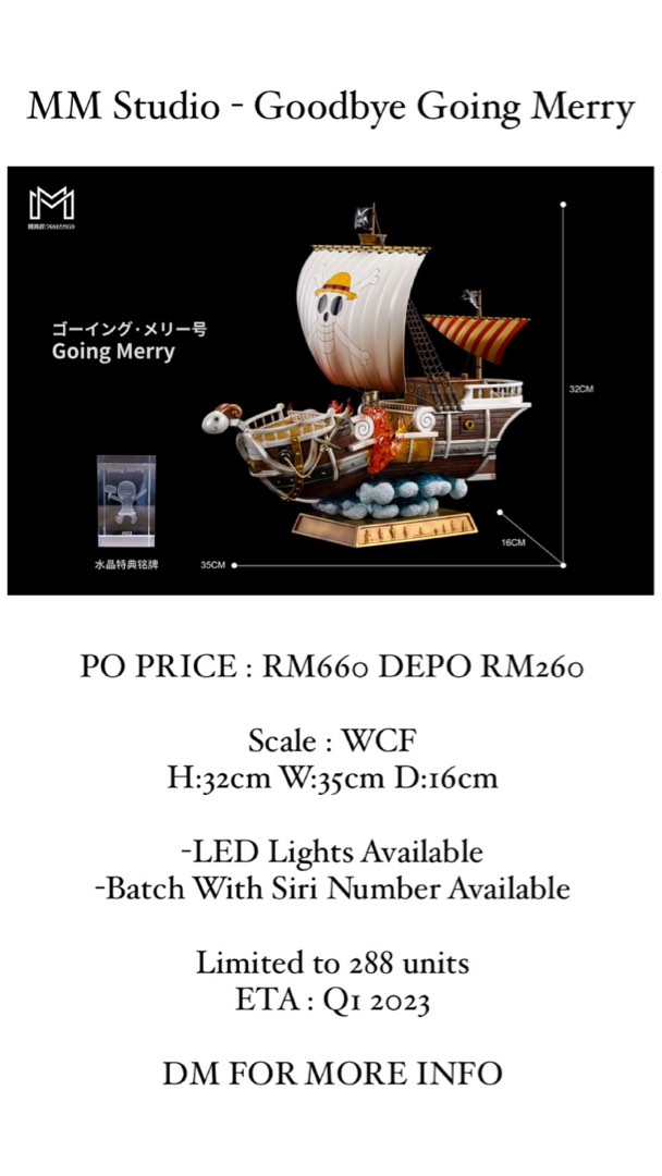 MM Studio One Piece Going Merry Statue w/ LED