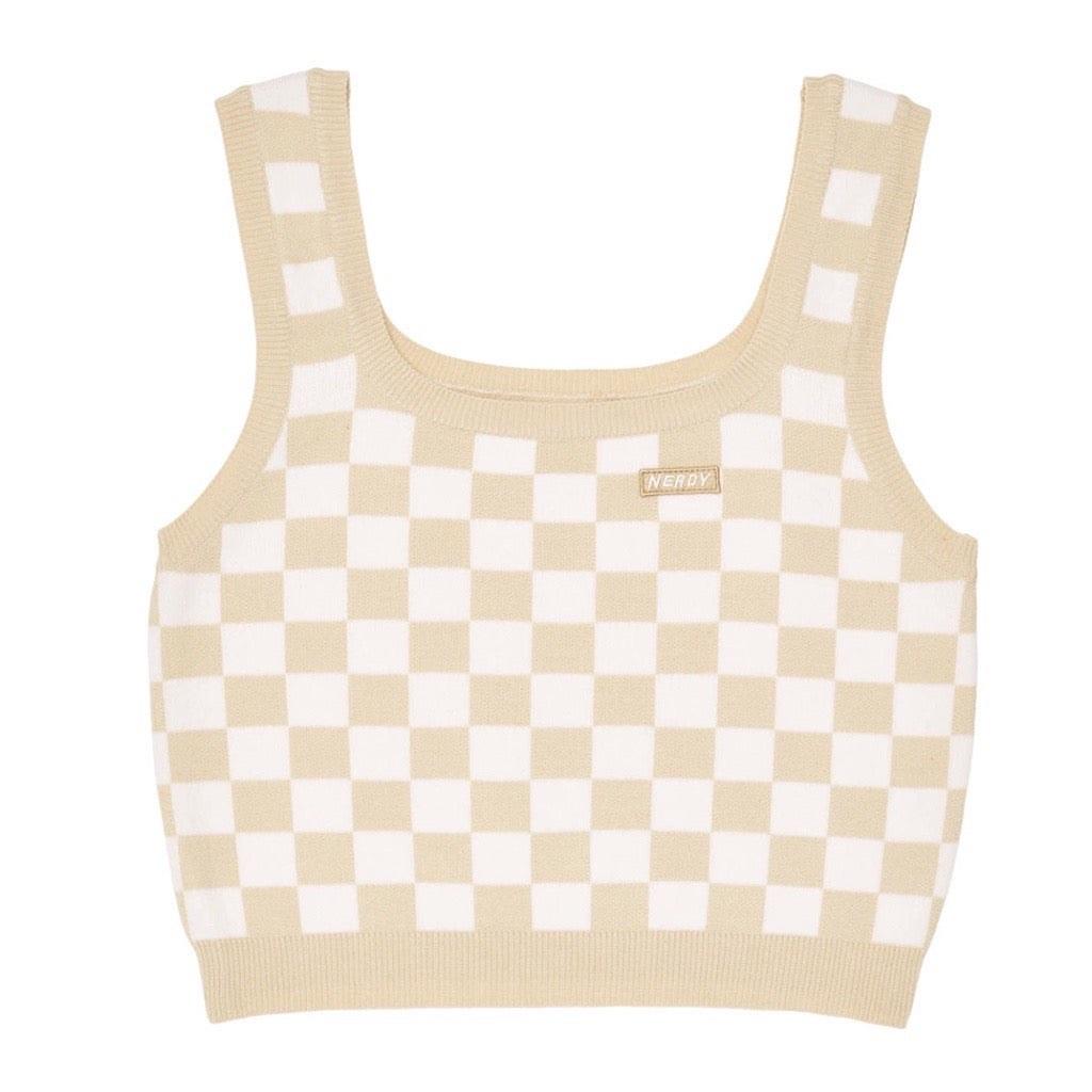 Checkerboard crop clearance hoodie