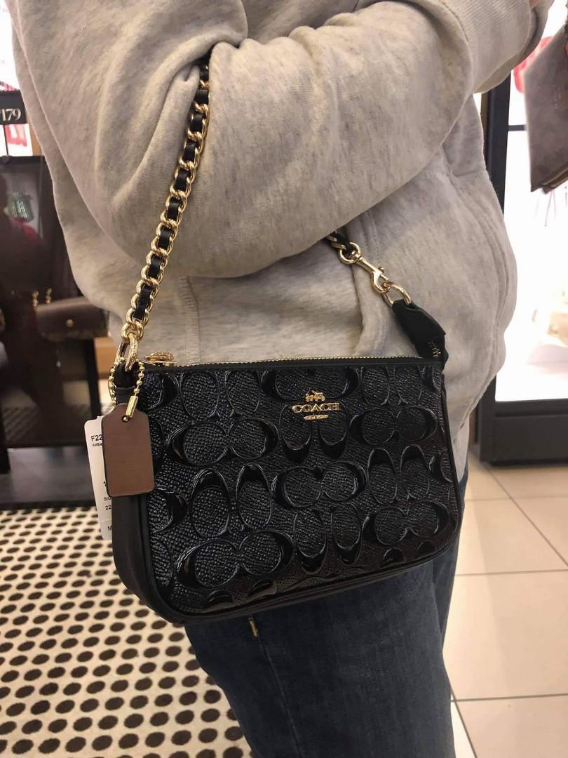 Coach large cheap chain wristlet