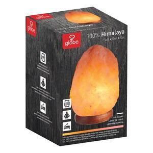 New Globe Electric 7 inch Pink Himalayan Salt Lamp with Wood Base