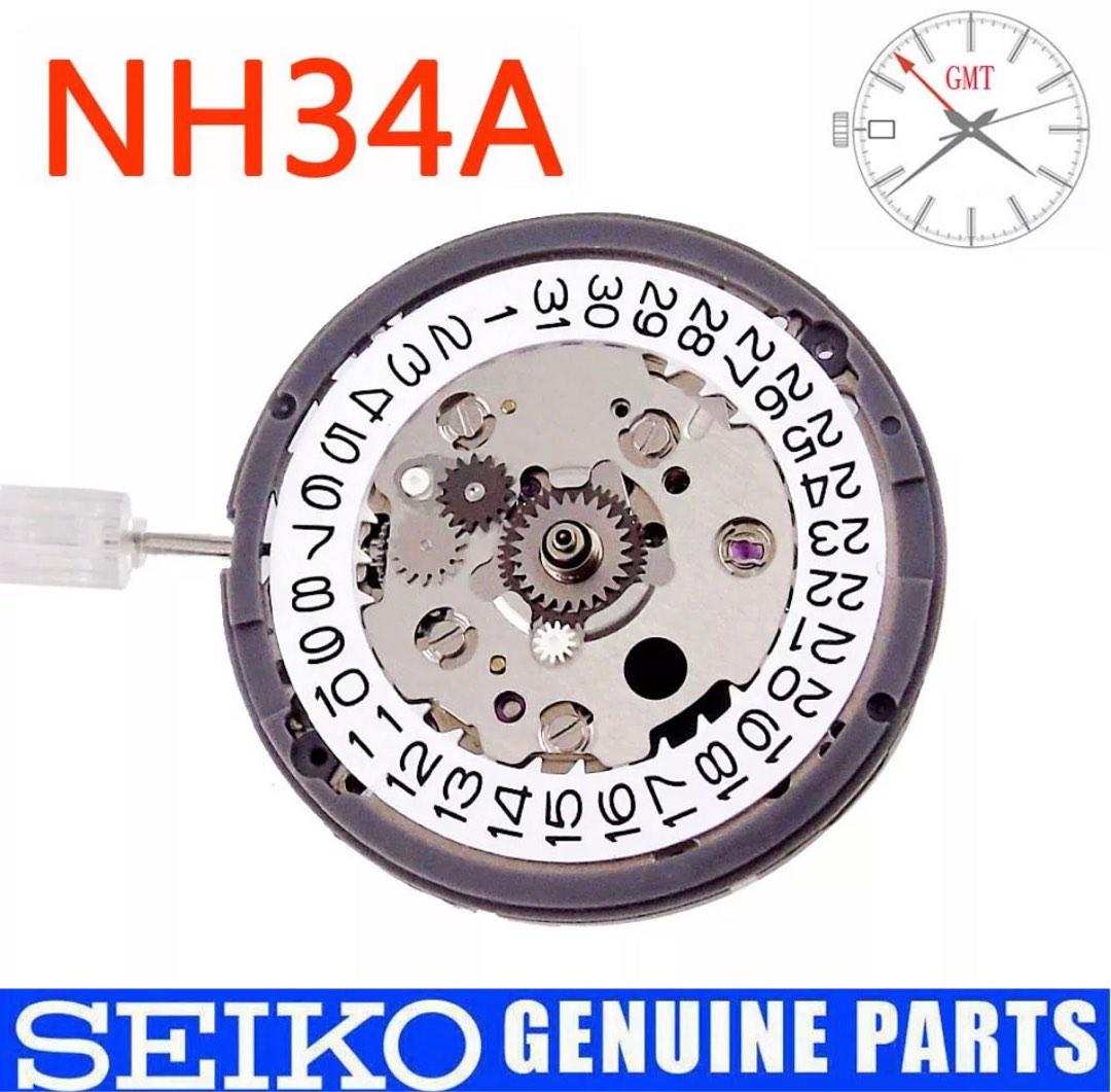 NH34/4R34 GMT Function Automatic Movement for Seiko Mod and replacement,  Men's Fashion, Watches & Accessories, Watches on Carousell