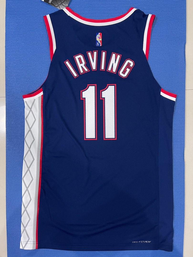 75th Anniversary Irving #11 Brooklyn Nets City Edition Gray NBA Jersey -  Kitsociety