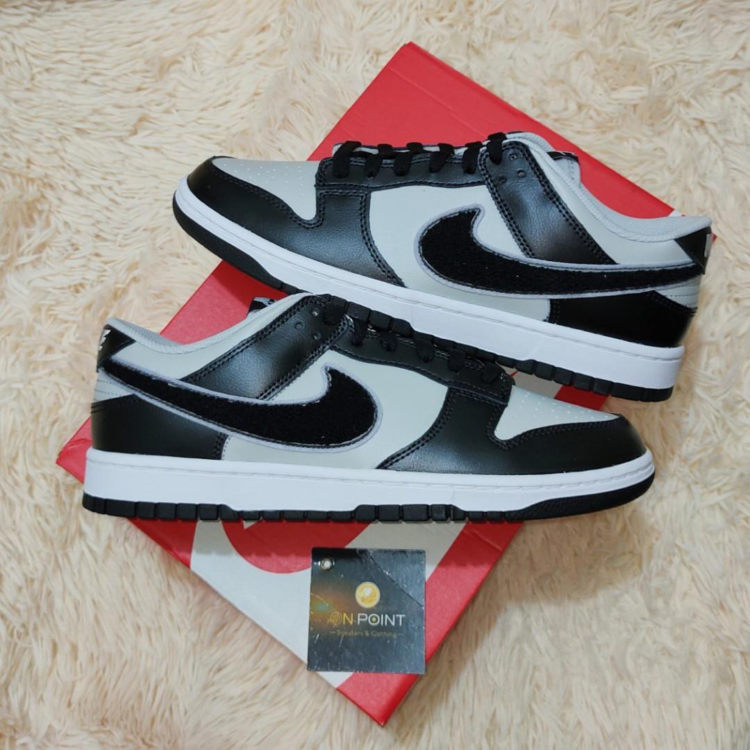 Nike Dunk Low 'Chenille Swoosh - Grey Fog', Men's Fashion, Footwear, Sneakers on Carousell