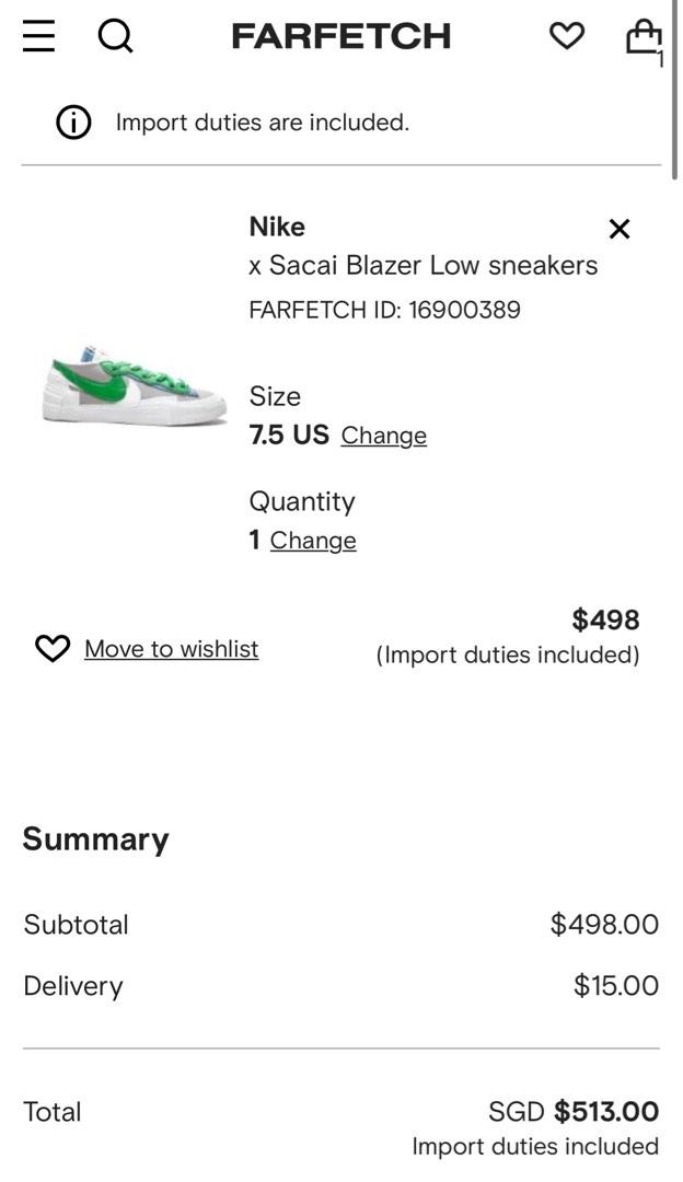 Farfetch sacai nike cheap