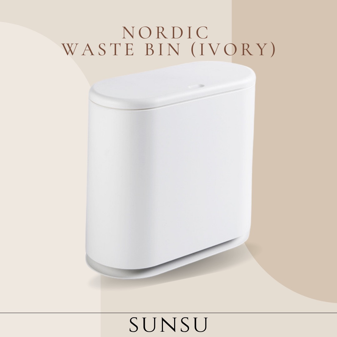 Nordic Trash Bin / Rubbish Bin, Furniture & Home Living, Cleaning