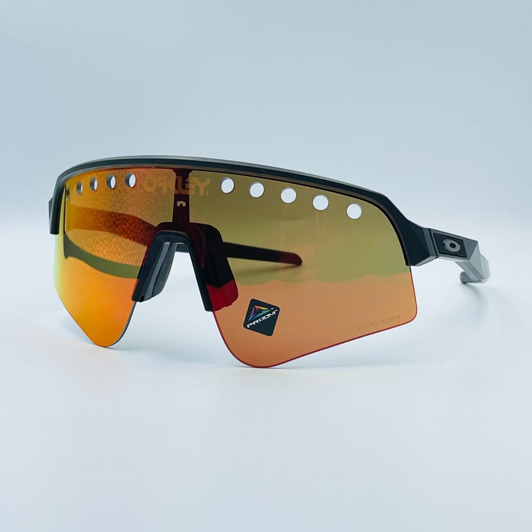 Oakley Sutro Lite Sweep Matte Carbon Prizm Ruby Vented Custom, Men's Fashion, Watches