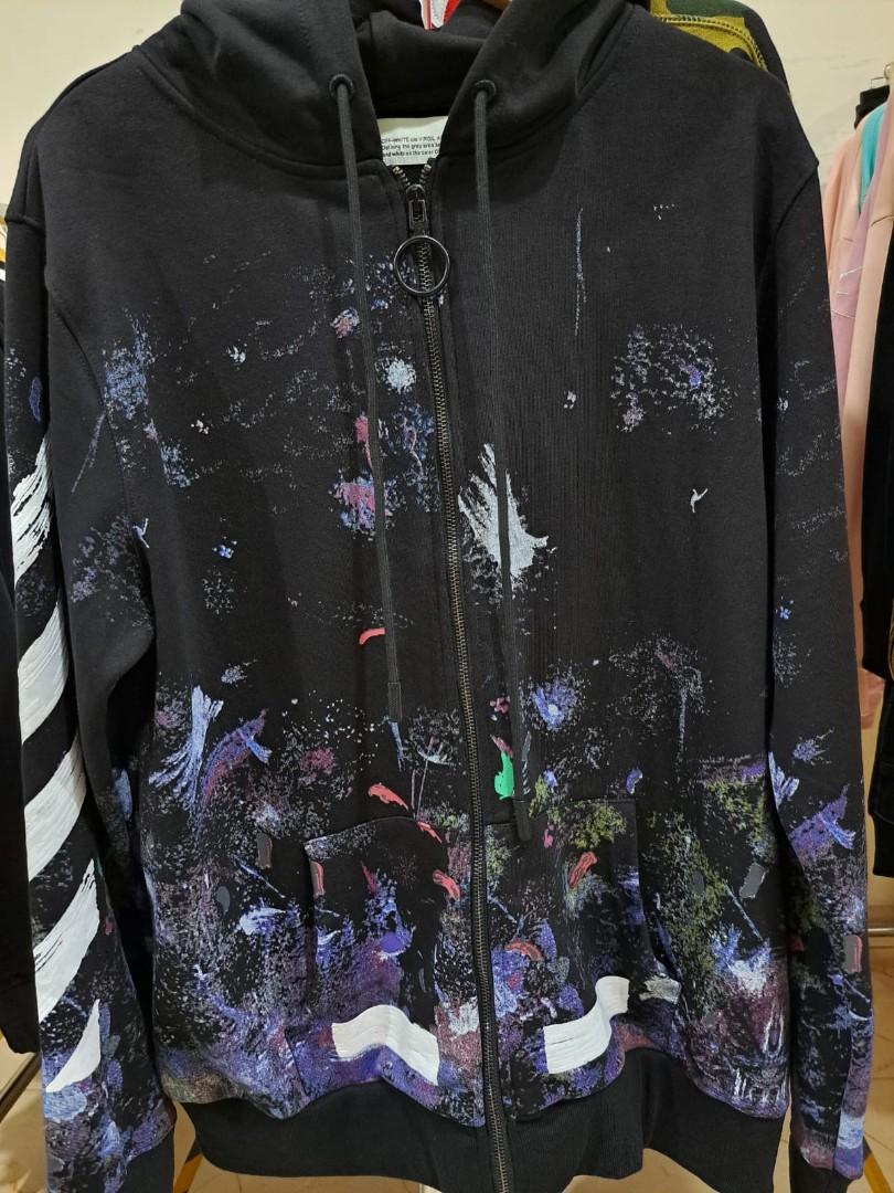 Off white hotsell galaxy hoodie zip
