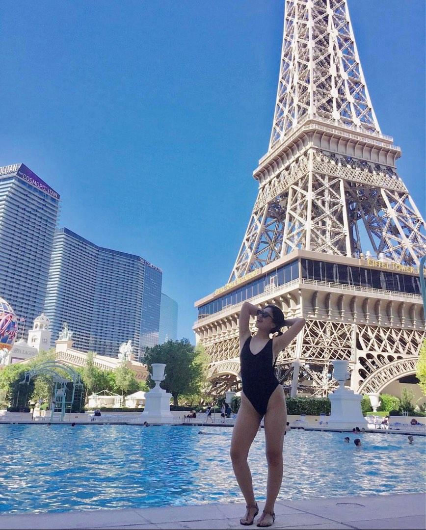 Black High-Cut Leg One Piece Swimsuit