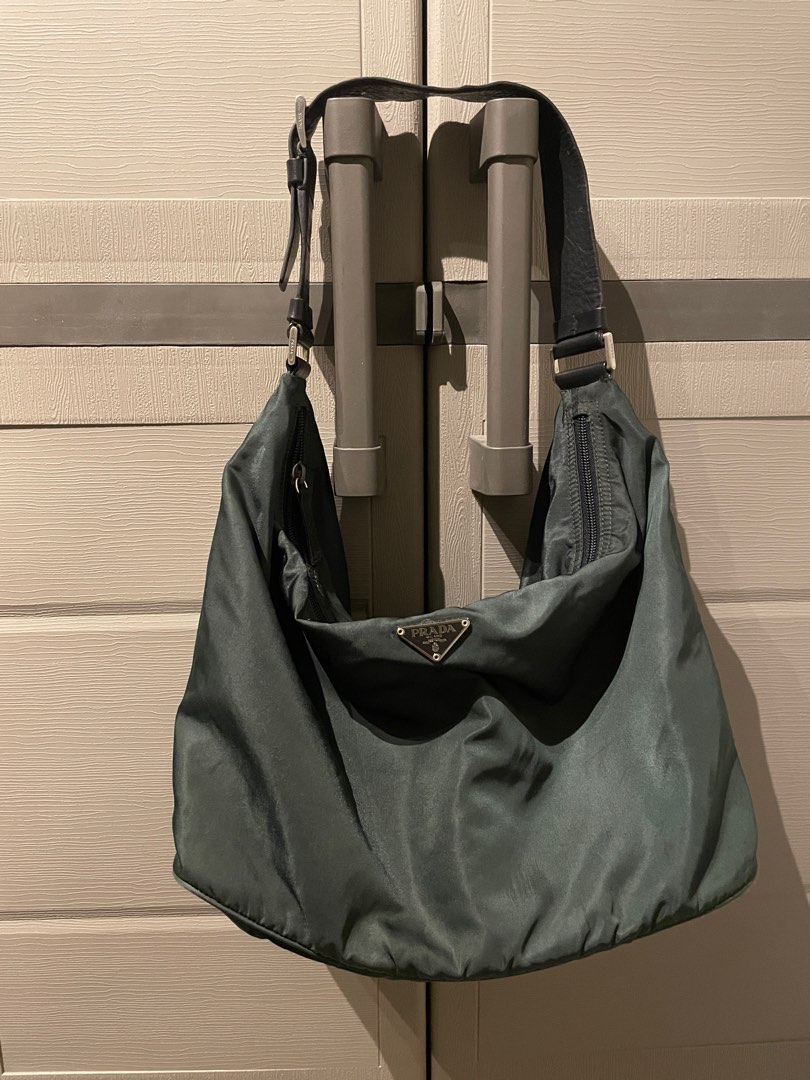 Prada Nylon Hobo Bag, Luxury, Bags & Wallets on Carousell