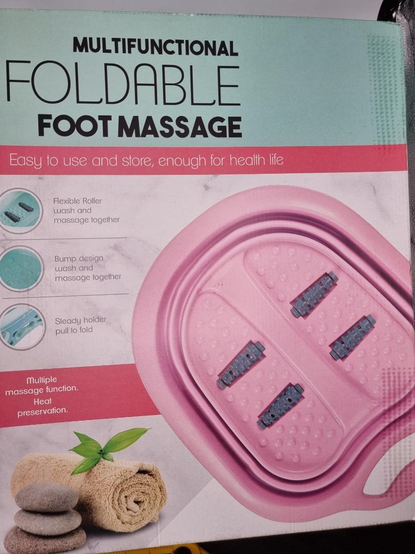 PRIMEZONE Foot Massage Basin Foldable Collapsible Foot Bath Tub Soak