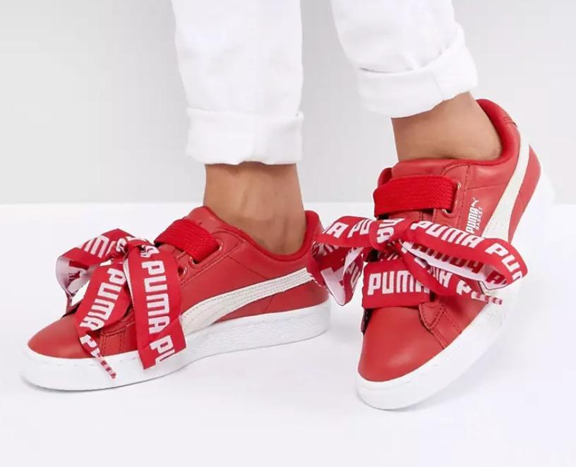 Puma basket heart red outlet