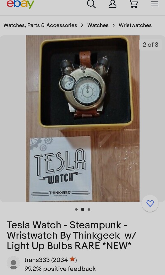 Steampunk Styled Tesla Analog Watch