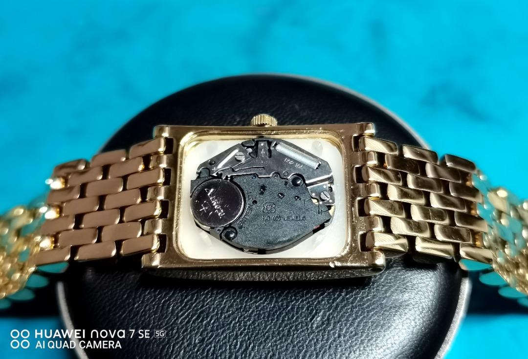 Rare vintage ladies FOOTPRINTS IN THE SAND 1g of 24K fine gold ingot evening quartz watch, Women