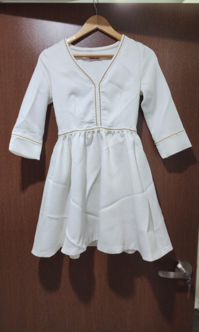 White discount retro dress
