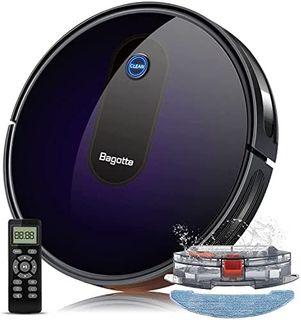 Robot Vacuum Cleaner, Bagotte Super-Thin, 1500Pa Strong Suction, Quiet, Self-Charging Robotic Vacuum Cleaner, Cleans Pet Hairs, Hard Floors to Medium-Pile Carpets