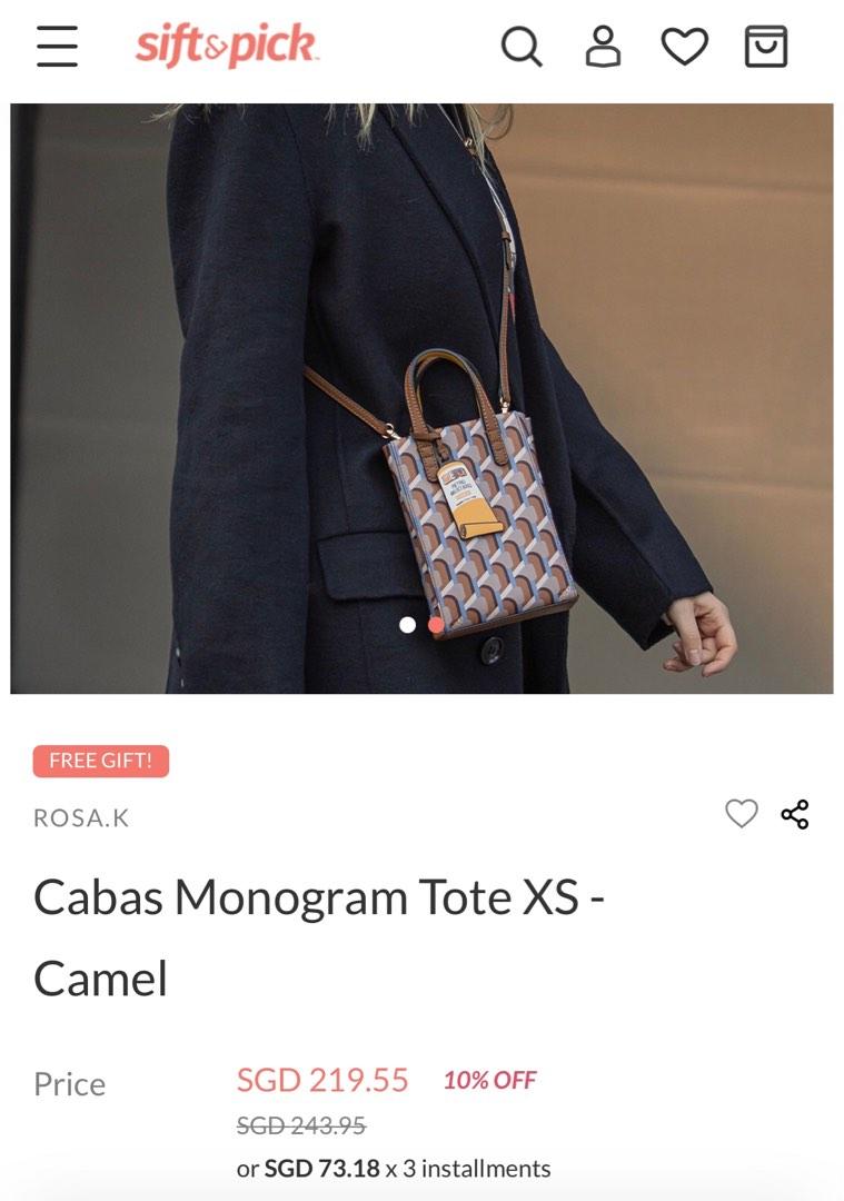 ROSA.K ] Cabas Monogram Tote XS #Camel