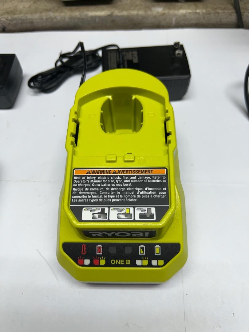 RYOBI ONE+ LITHIUM BATTERY CHARGERS ORIGINAL 110 VOLTS, Photography