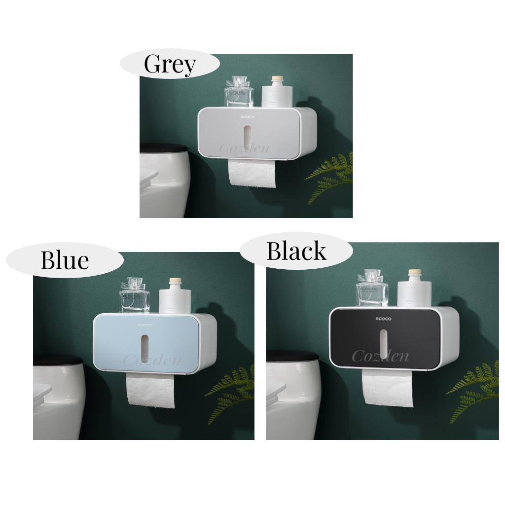 [SG Instock] *No Drill* Toilet Roll Holder Tissue Paper Container 2