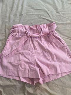 ShowPo Lilac tie shorts