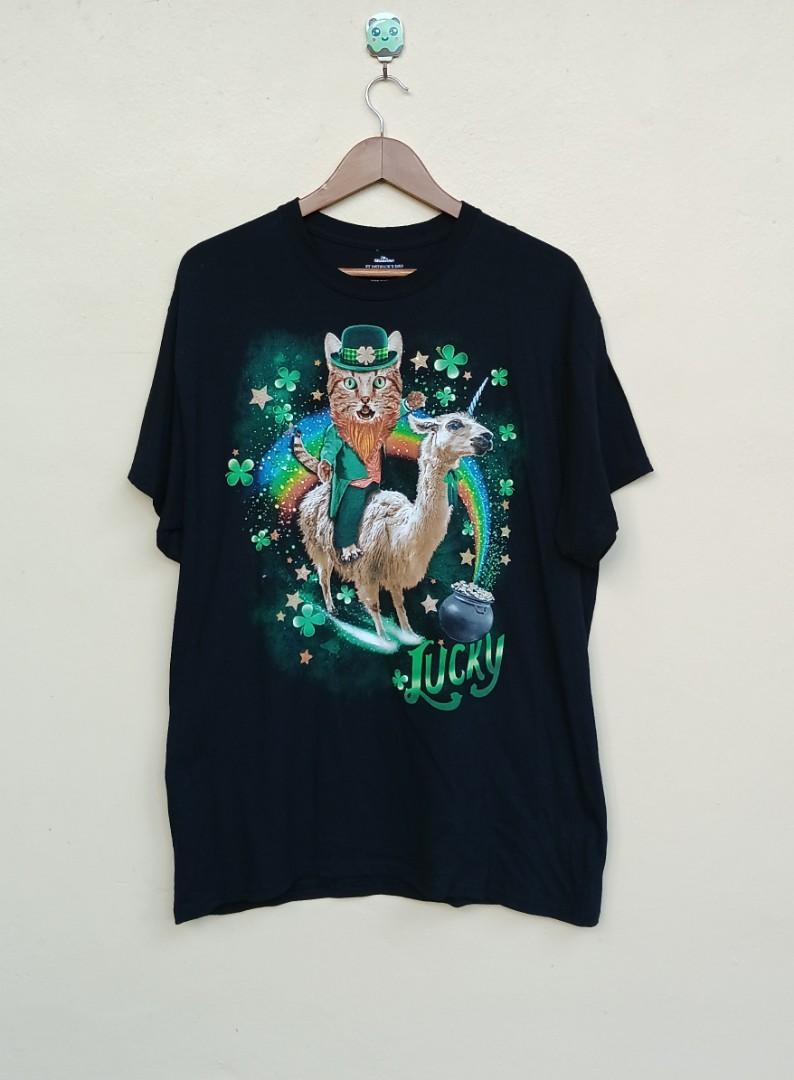 St Patrick's Day Lucky Cat Black Shirt (Category: Tshirts & Polo Shirts ) located in Bacolod City. Submitted by recycle6100 (Listing ID 1194064053, Image 1). Description: Dimes : L=29.5, W=21 Exellent Condition.