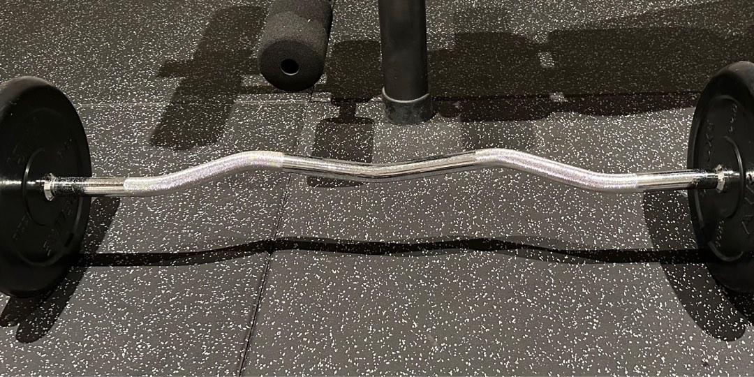 Standard EZ curl bar, Sports Equipment, Exercise & Fitness, Weights