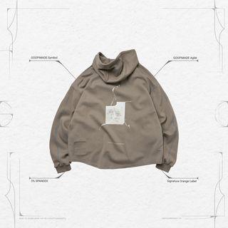 Sz2 Goopimade VI-X01H - “6th” Logo Hoodie - Sand
